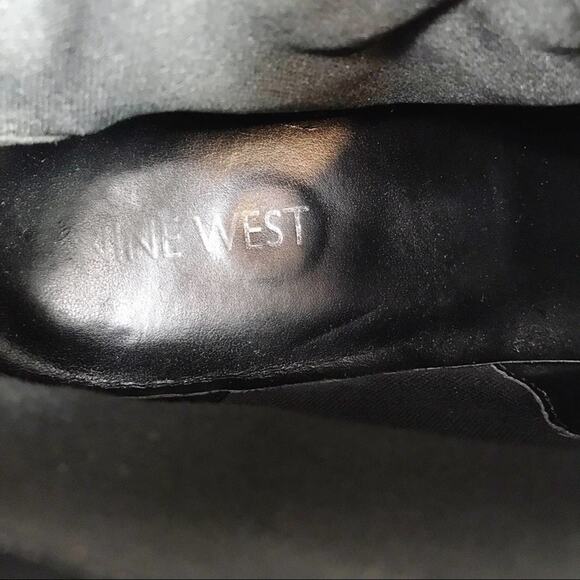 NINE WEST Black Suede Wedge Ankle Booties - Picture 11 of 15